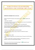 NURS 272 FINAL EXAM 2025&sol;2026 QUESTIONS AND ANSWERS 100&percnt; PASS