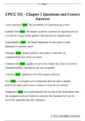CPCU 552 - Chapter 1 Questions and Correct  Answers