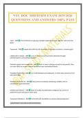 NYC DOC MIDTERM EXAM 2025&sol;2026 QUESTIONS AND ANSWERS 100&percnt; PASS
