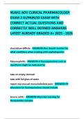 NU641 ADV CLINICAL PHARMACOLOGY EXAM 2 GI&sol;PAIN&sol;ID EXAM WITH CORRECT ACTUAL QUESTIONS AND CORRECTLY WELL DEFINED ANSWERS LATEST ALREADY GRADED A&plus; 2025 - 2026