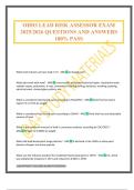 OHIO LEAD RISK ASSESSOR EXAM 2025&sol;2026 QUESTIONS AND ANSWERS 100&percnt; PASS