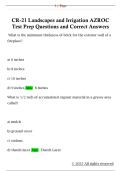 CR-21 Landscapes and Irrigation AZROC  Test Prep Questions and Correct Answers