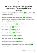 CRJ-550 Operational Limitations and  Requirements Questions and Correct  Answers 