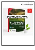 Solution Manual for Fluid Power with Applications &lpar;SI Units&rpar;&comma; 7th Edition by Esposito &vert; Complete Solutions & Step-by-Step Answers