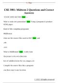 CSE 3901&colon; Midterm 2 Questions and Correct  Answers