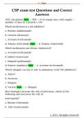 CSP exam test Questions and Correct  Answers