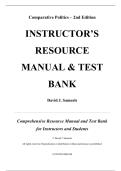 Instructor&rsquo;s Resource Manual & Test Bank &mdash; Comparative Politics&comma; 2nd Edition &mdash; David J&period; Samuels