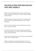 WGU D076 OA FINAL PAPER 2026 EXAM Q&A STUDY SHEET GRADED A&plus;