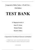 Test Bank &mdash; Comparative Politics Today&colon; A World View&comma; 12th Edition &mdash; G&period; Bingham Powell&comma; Jr&period;&comma; Kaare W&period; Str&oslash;m&comma; Melanie Manion&comma; Russell J&period; Dalton &mdash; ISBN 9780137537112