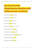 uga dmat formulas Comprehensive Questions with Verified Answers Graded A&plus;