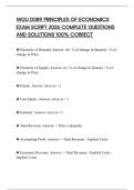 WGU D089 PRINCIPLES OF ECONOMICS EXAM SCRIPT 2026 COMPLETE QUESTIONS AND SOLUTIONS 100&percnt; CORRECT