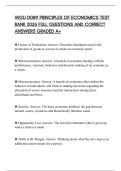 WGU D089 PRINCIPLES OF ECONOMICS TEST BANK 2026 FULL QUESTIONS AND CORRECT ANSWERS GRADED A&plus;