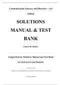 Solutions & Test Bank for Communication Sciences and Disorders 3rd Edition by Laura M&period; Justice 
