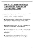 WGU D116 ADVANCED PHARMACOLOGY EXAM STUDY GUIDE 2026 TEST PAPER QUESTIONS AND SOLUTIONS