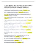 SURGICAL FIRST ASSIST EXAM QUESTIONS WITH CORRECT ANSWERS&comma; EXAMS OF NURSING