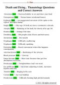Death and Dying&period;&period; Thanatology Questions  and Correct Answers