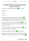 Docking Clinic ASA 118 Questions and  Correct Answers 