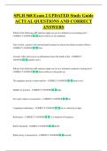 SPLH 568 Exam 2 UPDATED Study Guide  ACTUAL QUESTIONS AND CORRECT  ANSWERS