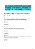 ATI Dosage Calculation RN Fundamentals Proctored Assessment 3&period;2 &ndash; Questions and Answers &lpar;2025&sol;2026 Update&rpar; &vert; Graded A&plus;