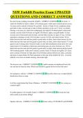 NSW Forklift Practice Exam UPDATED  QUESTIONS AND CORRECT ANSWERS