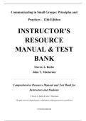 Instructor&rsquo;s Resource Manual & Test Bank &mdash; Communicating in Small Groups&colon; Principles and Practices&comma; 12th Edition &mdash; Steven A&period; Beebe & John T&period; Masterson &mdash; ISBN 9780135712160