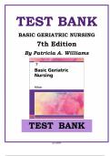 Test Bank for Basic Geriatric Nursing 7th Edition By Patricia A&period; Williams ISBN 9780323554558&comma; 0323554555 Chapter 1-20 Complete Guide A&plus;