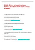 BOMI - Ethics is Good Business Verified Questions With 100&percnt; Correct Answers