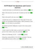 ECPI Math Test Questions and Correct  Answers