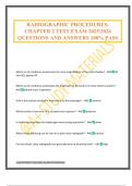 RADIOGRAPHIC PROCEDURES- CHAPTER 2 TEST EXAM 2025&sol;2026 QUESTIONS AND ANSWERS 100&percnt; PASS