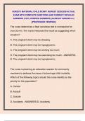 NUR2513 MATERNAL CHILD EXAM 1 NEWEST 2025&sol;2026 ACTUAL  EXAM WITH COMPLETE QUESTIONS AND CORRECT DETAILED  ANSWERS &lpar;100&percnt; VERIFIED ANSWERS&rpar; &vert;ALREADY GRADED A&plus;&vert;  &vert;&vert;PROFESSOR VERIFIED&vert;&vert;