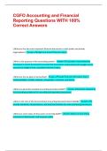 CGFO Accounting and Financial Reporting Questions WITH 100&percnt; Correct Answers