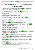 Electrocardiograms &lpar;EKG&rpar; Questions and  Correct Answers
