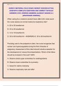 NUR2513 MATERNAL CHILD EXAM 2 NEWEST 2025&sol;2026 ACTUAL  EXAM WITH COMPLETE QUESTIONS AND CORRECT DETAILED  ANSWERS &lpar;100&percnt; VERIFIED ANSWERS&rpar; &vert;ALREADY GRADED A&plus;&vert;  &vert;&vert;PROFESSOR VERIFIED&vert;&vert;
