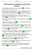 ENP practice test Questions and Correct  Answers