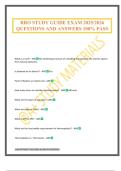 RRO STUDY GUIDE EXAM 2025&sol;2026 QUESTIONS AND ANSWERS 100&percnt; PASS