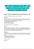 ATI Critical Thinking Exam 2025 &vert; Test Bank for ATI Proctored Exam &vert; 200 Questions & Detailed Answers