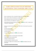 SAFE LPM 6&period;0 TEST EXAM 2025&sol;2026 QUESTIONS AND ANSWERS 100&percnt; PASS