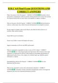 EOLC 6&period;0 Final Exam QUESTIONS AND  CORRECT ANSWERS
