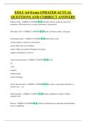 EOLC 6&period;0 Exam UPDATED ACTUAL  QUESTIONS AND CORRECT ANSWERS