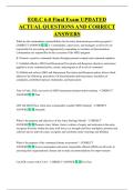 EOLC 6&period;0 Final Exam UPDATED  ACTUAL QUESTIONS AND CORRECT  ANSWERS