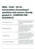 WGU - C249 - CH 24 - Intermediate Accounting II questions and answers already graded A&plus;