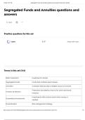 Segregated Funds and Annuities questions and  answers