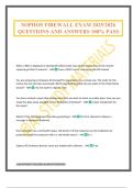 SOPHOS FIREWALL EXAM 2025&sol;2026 QUESTIONS AND ANSWERS 100&percnt; PASS