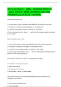 IU Economics - B251&comma; Gerhard Glomm - Quiz 10 Q's&comma; With Complete Correct Answers 2025-2026 Updated&period;