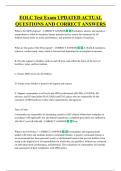 EOLC Test Exam UPDATED ACTUAL  QUESTIONS AND CORRECT ANSWERS