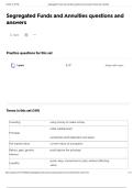  Segregated Funds and Annuities questions and  answers
