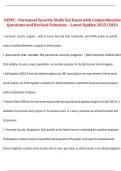 SAPPC &ndash; Personnel Security Study Set Exam with Comprehensive Questions and Revised Solutions &ndash; Latest Update 2025&sol;2026 &vert; Complete PERSEC Certification Material