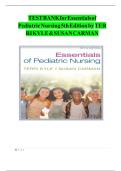 TEST BANK FOR Essentials of Pediatric Nursing 5th Edition By Terri Kyle and Susan Carman ISBN&colon;9781975236151 COMPLETE GUIDE ALL CHAPTERS COVERED 100&percnt; VERIFIED A&plus; GRADE ASSURED&excl;&excl;&excl;&excl;&excl; NEW LATEST UPDATE&excl;&excl;&excl;&excl;&excl;