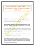 TEXAS ALL LINES ADJUSTER EXAM 2025&sol;2026 QUESTIONS AND ANSWERS 100&percnt; PASS