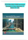 Test Bank for Real Estate Principles&colon; A Value Approach 7th Edition by Wayne Archer & David C&period; Ling &vert; 2025&sol;2026 Exam Q&A PDF &vert; Latest Update